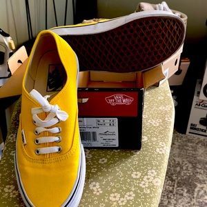 Hardly worn ladies Vans in yellow